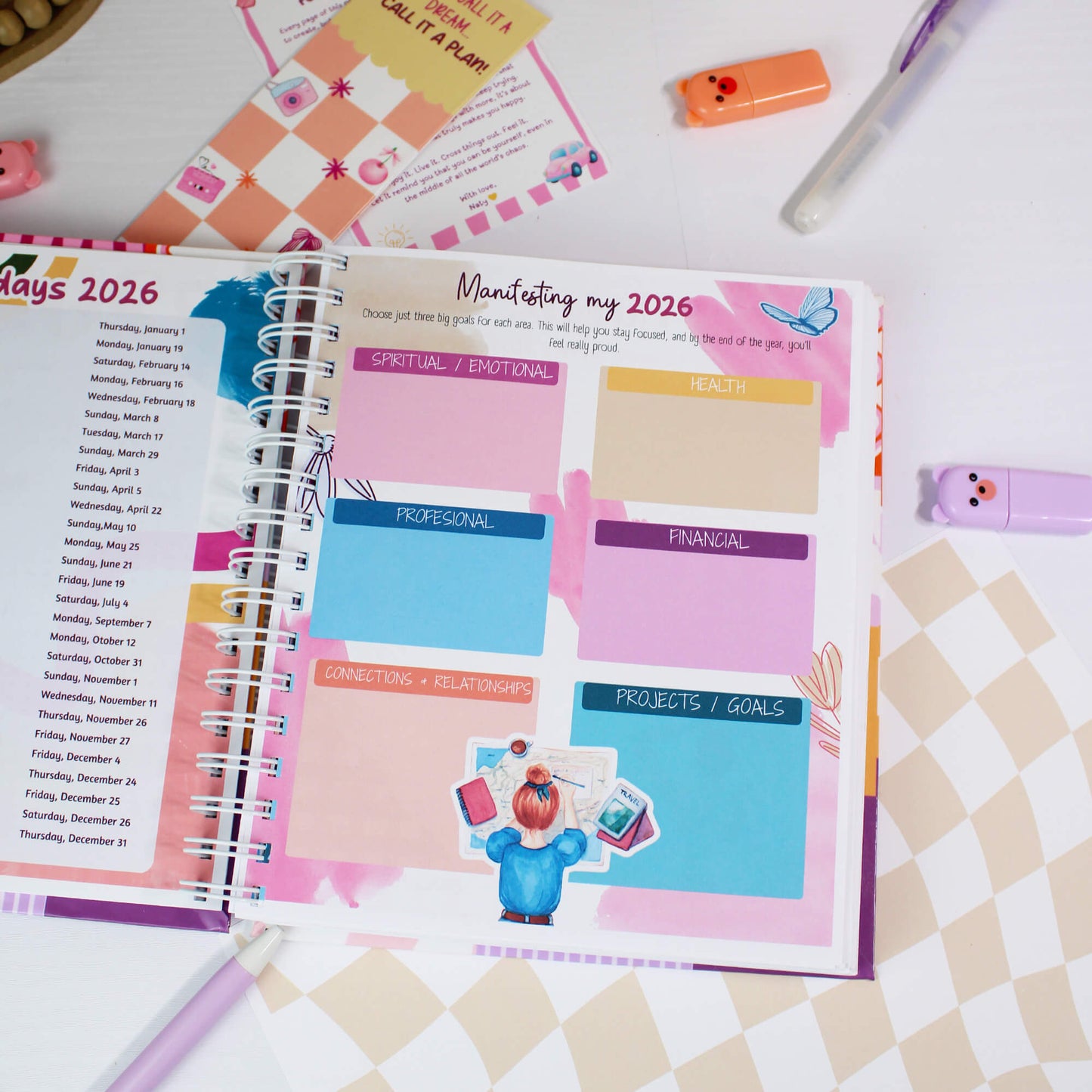 AGENDA 2026 SEMANAL- WEEKLY PLANNER IT'S NOT LUCK - ANNUAL PLANNER